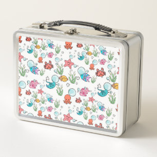 Sea creature gift, sea creature metal lunch box