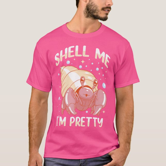 Sea Creature Seafood Shells Hermit Crab Lover T-Shirt (Front)