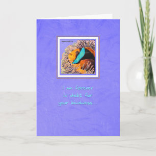 Sea Creatures Anemone Fish Thank You Card