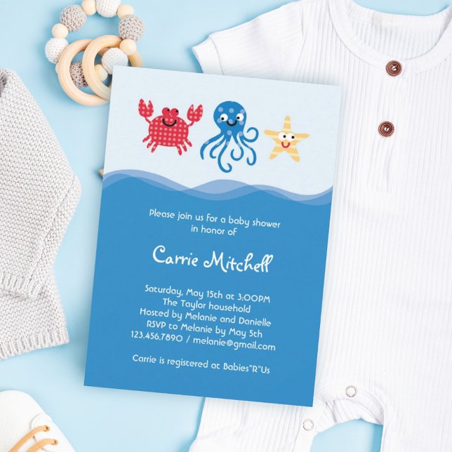 Sea Creatures Baby Shower Invitation (Creator Uploaded)