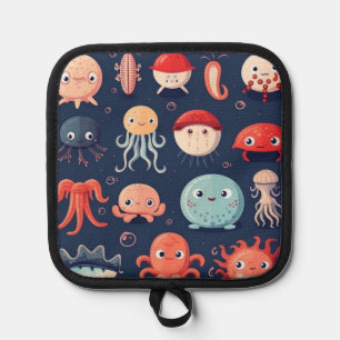 Sea creatures, fish, kitchen acessory, cute pot holder
