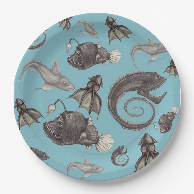 Sea Creatures Paper Plate (Front)