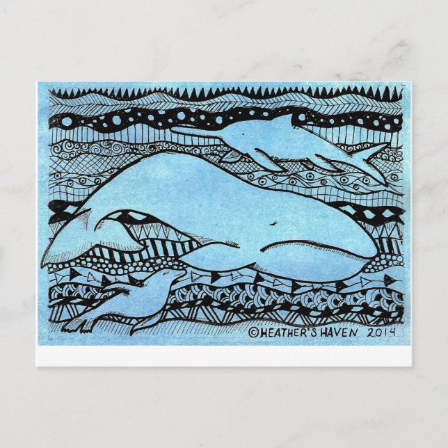 Sea Creatures Postcard (Front)