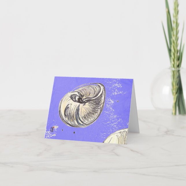 Sea Creatures Shell BLANK Greeting Card (Front)