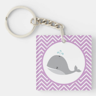 Sea Creatures Square Keychain