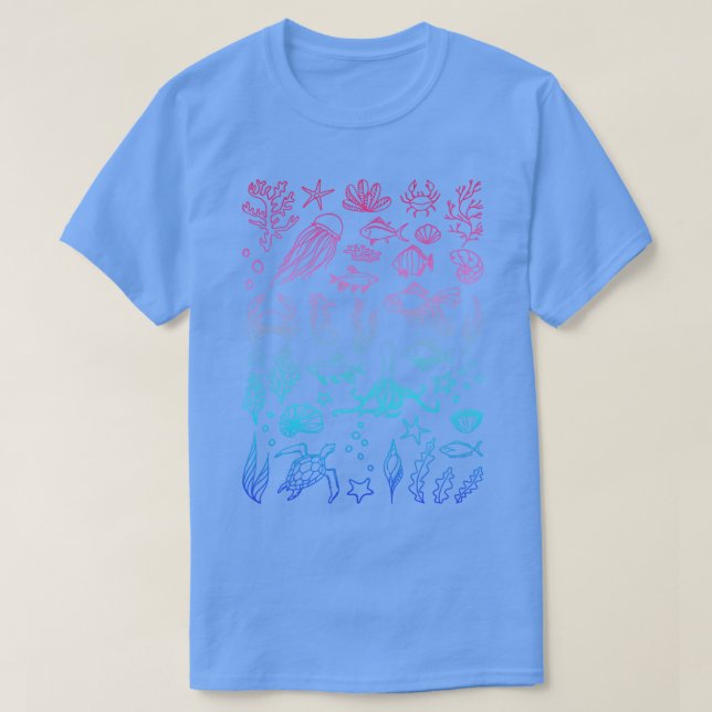 Sea Creatures T-Shirt (Design Front)