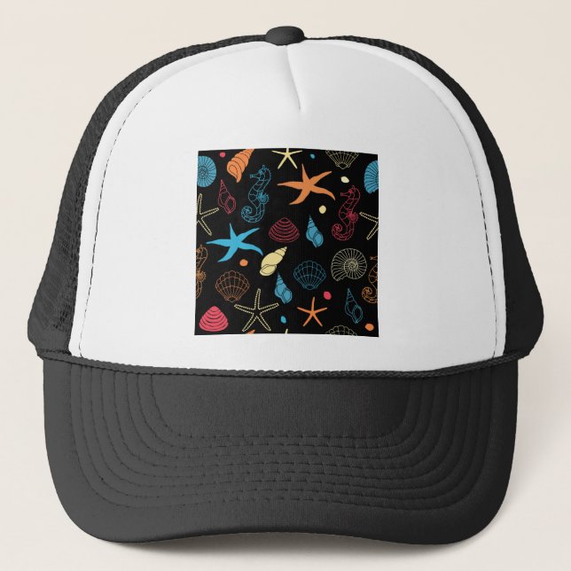 sea Creatures Trucker Hat (Front)