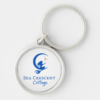 Sea Crescent cottage keychain, bag charm Key Ring