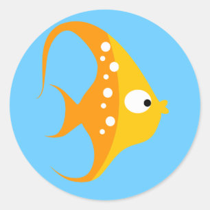 SEA CRITTERS ANGEL FISH Envelope Seals / Toppers