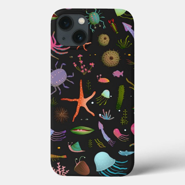 Sea Critters Pattern Case-Mate iPhone Case (Back)