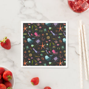 Sea Critters Pattern Napkin