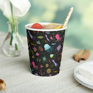 Sea Critters Pattern Paper Cups