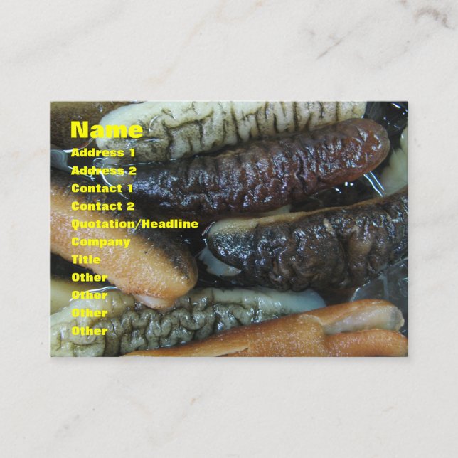 Sea Cucumber ... Yaowarat Market Food Business Card (Front)