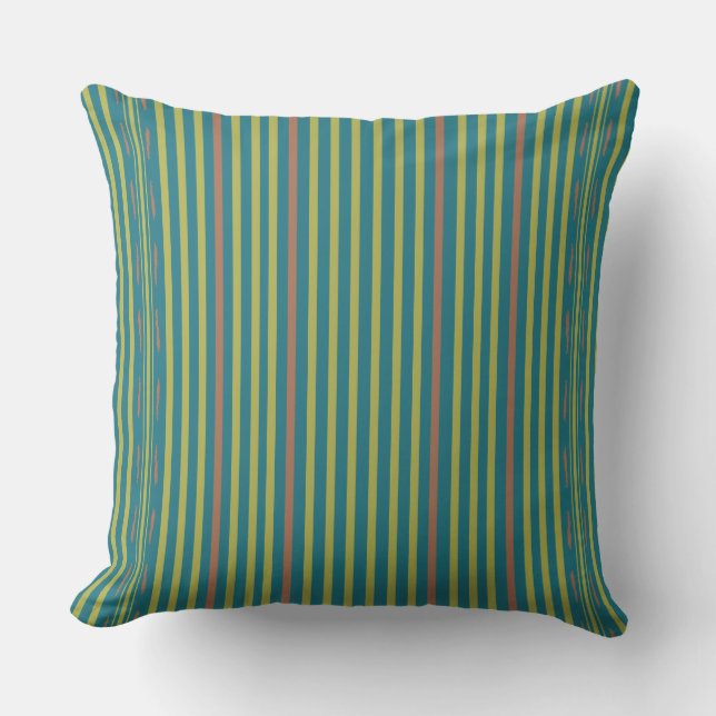 Sea Desert and Clay Stripes Cushion (Front)