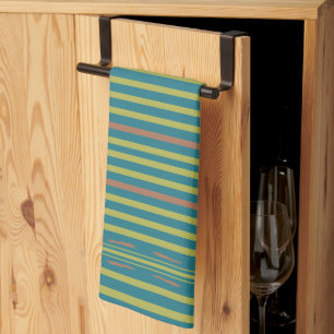 Sea Desert and Clay Stripes Tea Towel