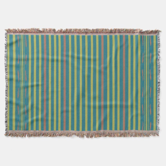 Sea Desert and Clay Stripes   Throw Blanket (Front)