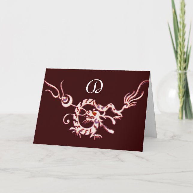 SEA DRAGON 2 MONOGRAM NOTE CARD (Front)
