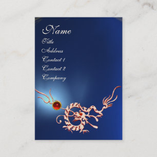 SEA DRAGON 2 SAPPHIRE MONOGRAM blue white red Business Card