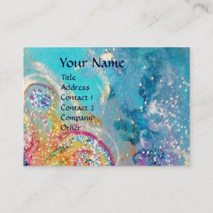 SEA DRAGON , blue yellow pink purple Business Card