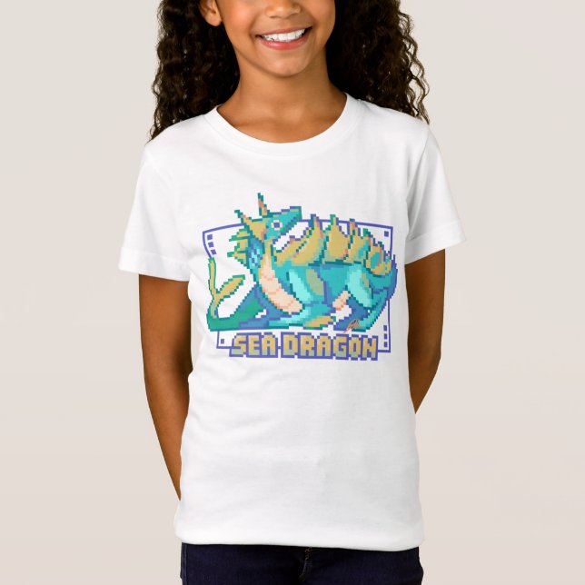 Sea dragon, Pixel Art Design shirt (Front)