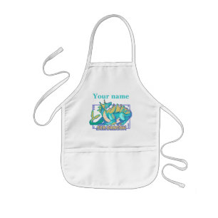 Sea dragon, sea dragon Pixel Art Kids Apron