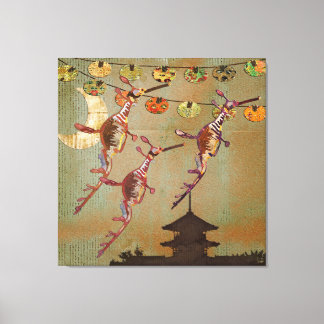 Sea Dragons Moonlight Journey Canvas Print