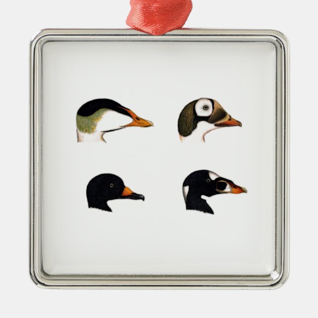 Sea Ducks Logo Metal Tree Decoration (Front)