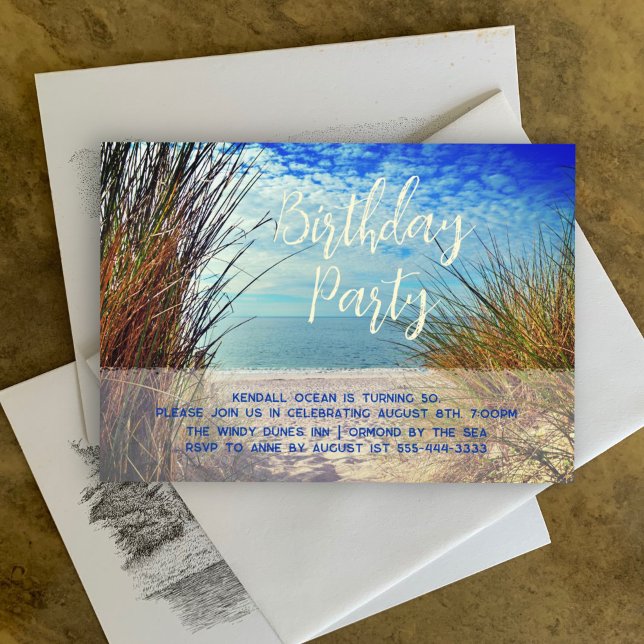 Sea Dunes Birthday Party Invitation (Creator Uploaded)