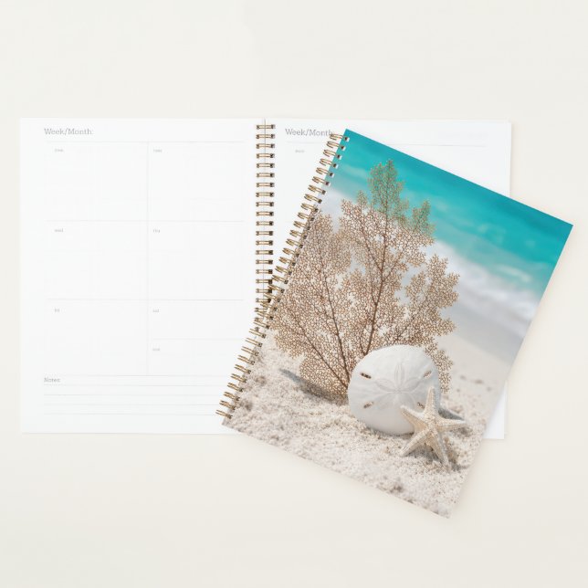 Sea Fan With Sand Dollar and Starfish Planner (Display)