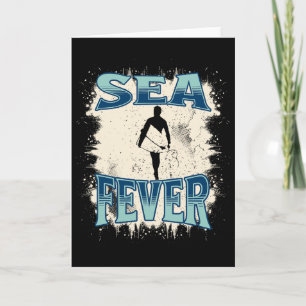 Sea Fever S Retro Surf S Vintage Beach Card