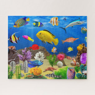 Sea fish algae coral Underwater Sea Life Jigsaw Puzzle