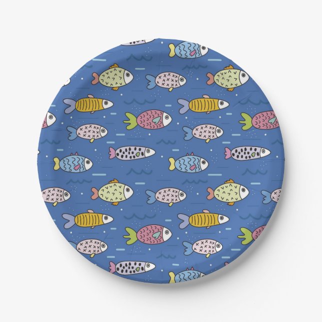 Sea Fish Party Paper Plate (Front)