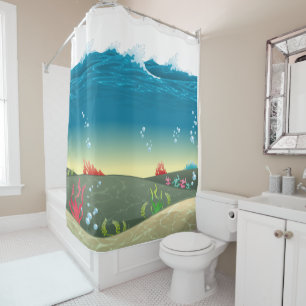 Sea Fish Underwater Shower Curtain
