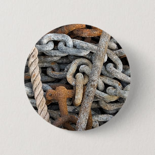 SEA FISHING CHAINS 6 CM ROUND BADGE