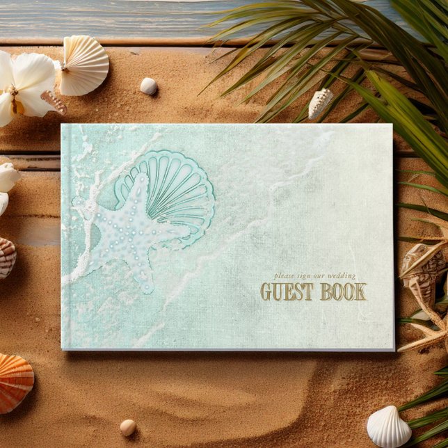 Sea Foam Beach Wedding ID837 Guest Book (Creator Uploaded)