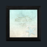 Sea Foam Beach Wedding Starfish Any Member ID837 Gift Box<br><div class="desc">A watercolor texture in the soft shades of sea and sand is the background for marine elements such as starfish and shells that are enhanced with sea foam to create the pieces of this wedding suite. The wedding gift box shown here features all of the above starfish plus a template...</div>