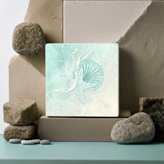 Sea Foam Beach Wedding Starfish ID837 Tile (Creator Uploaded)