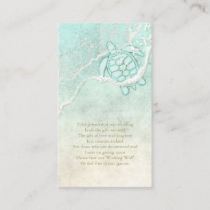 Sea Foam Beach Wedding Wishing Well V2 ID837 Enclosure Card