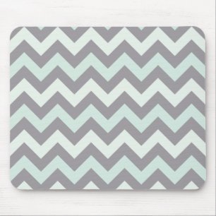 sea foam blue zig zag pattern mouse pad