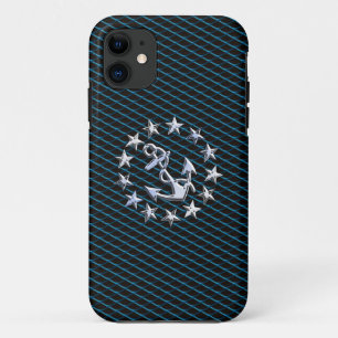 Sea Foam Chrome Yacht Flag Automotive Grille Print iPhone 11 Case