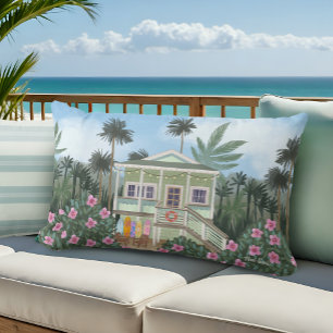 Sea Foam Green Beach House   Lumbar Cushion