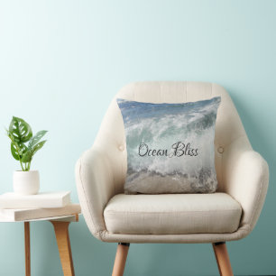 Sea Foam Ocean Bliss Personalised Cushion