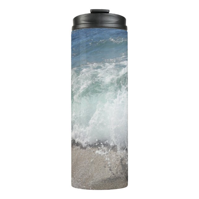 Sea Foam Ocean Waves  Thermal Tumbler (Front)