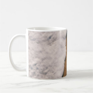 Sea foam on sand coffee mug