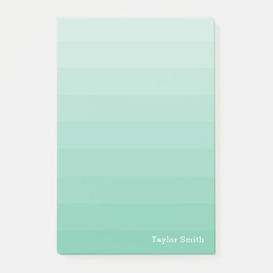 Sea Foam Shades of Green Stripes Youthful Post-it Notes