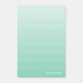 Sea Foam Shades of Green Stripes Youthful Post-it Notes