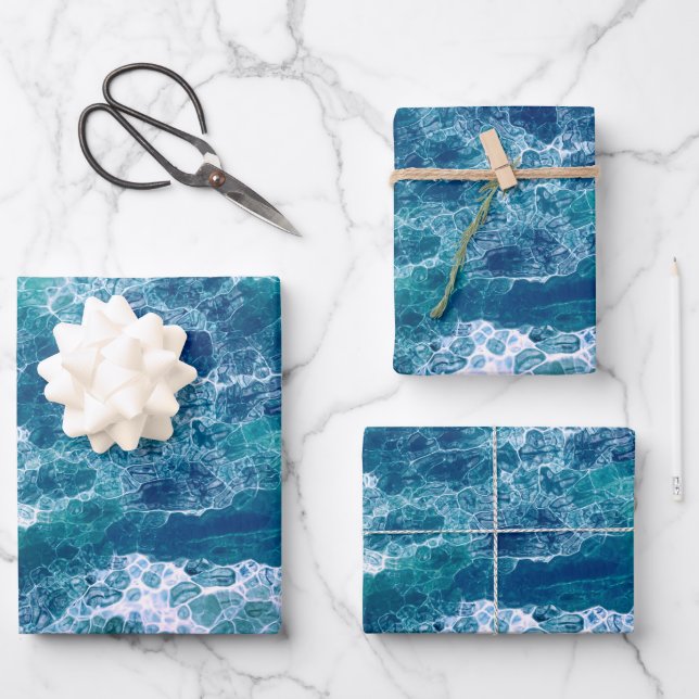 Sea Foam Wrapping Paper Sheet (Front)