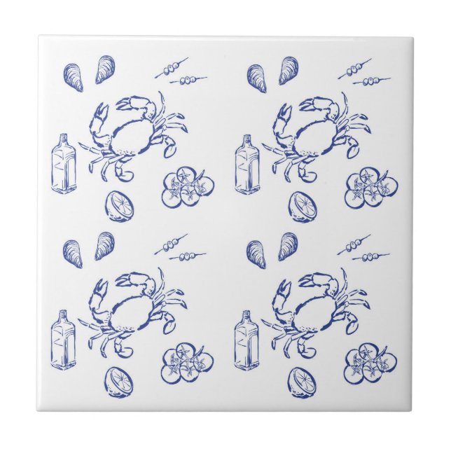 Sea Food Minimalism Tile (Front)