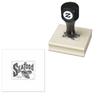 Sea Food Wood Art Stamp