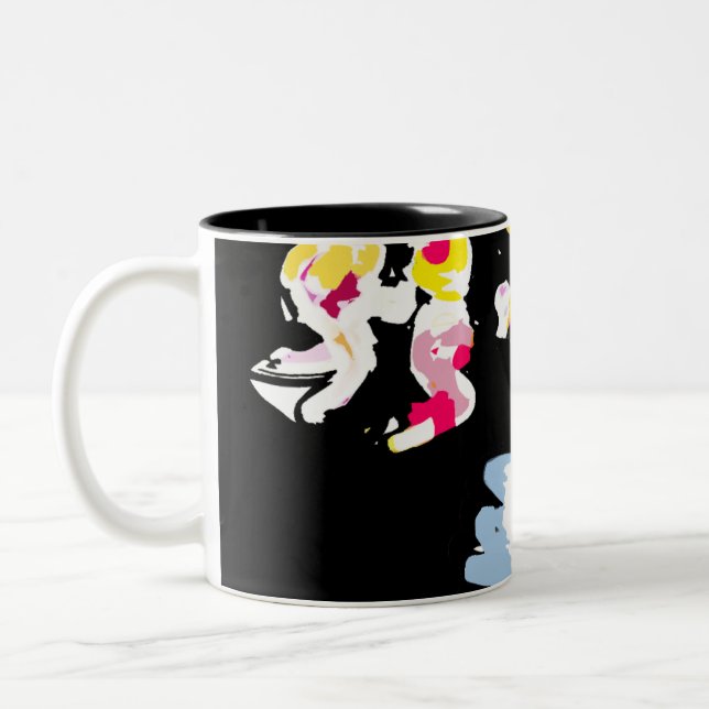 Sea fun summer  Two-Tone coffee mug (Left)
